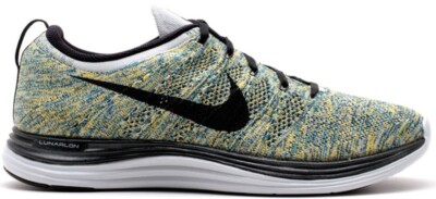 NIKE FLYKNIT LUNAR 1+ BLUE/YELLOW/GREY 554887-008 M13