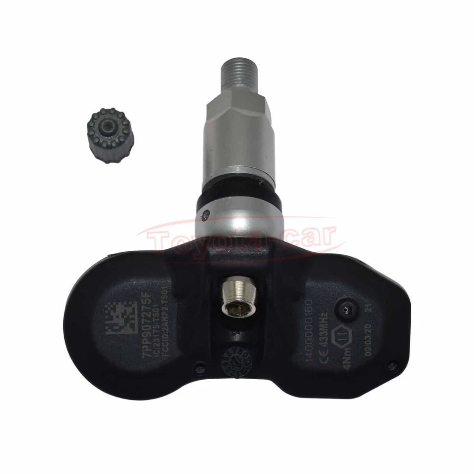 4x Sensores de presión de neumáticos TPMS 433 MHz 7PP907275F para Audi A4 A6 A8 VW Porsche 911 Foto 2 de 4