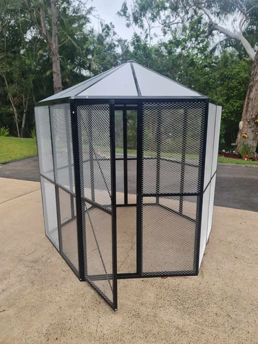 2320h 2400w Diagonal Bird Cage Chicken Canary Parrot Mesh Enclosure Aviary - Picture 2 of 24