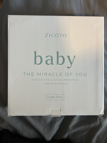 Zicoto Baby The Miracle of You Hardcover Baby book Memory Book Light Blue - Picture 2 of 2