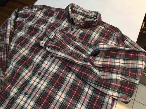 VTG 90s LL Bean Flannel Shirt L Tartan 