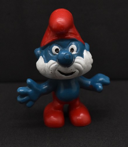 Smurfs Papa Smurf Vintage PVC Figure Peyo Schleich 1969 - Picture 1 of 3