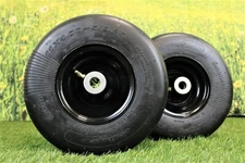 Set of 2 11x4.00-5 Flat Proof, Smooth Semi Pneumatic Assembly