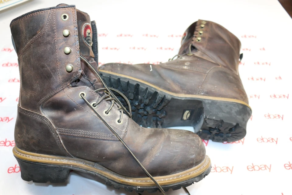 Irish Setter steel toe work boots men's size 11.5 stock no. 83838 USED COND. - Image 2 of 4