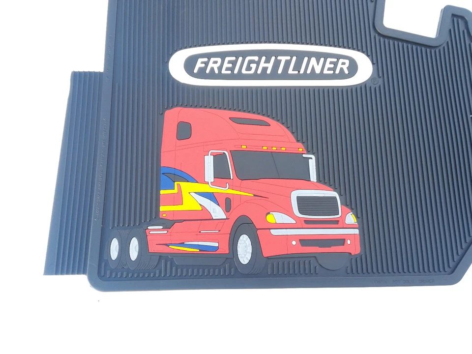 Alfombrillas de goma negras Freightliner Columbia OEM cabina de 2 piezas con logotipo de camión  Foto 2 de 2