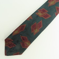 Ralph Lauren Polo Silk Tie Green Red Yellow Horse Racing 3.75" 56" USA Handmade