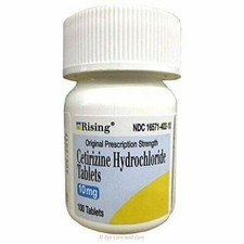 Rising Cetirizine Hydrochloride 10mg Antihistamine Tablets 100 Count Pack of 2