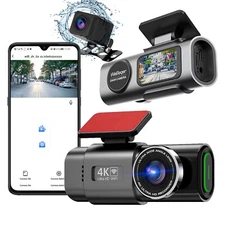 4K/1080P Dual Chanel Car Dash Cam 2.4GHz WiFi Car Camera Mini Driving Recorder