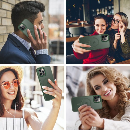 For iPhone 12 Pro Max 6.7" MagSafe Case Matte Shockproof Magnetic Cover TPU Shel - Photo 21 sur 89