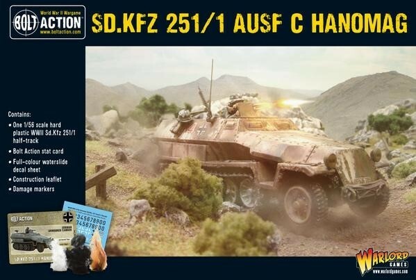 Sd.Kfz 251 C Hanomag Bolt Action Warlord Games Brand New WGB-402012025