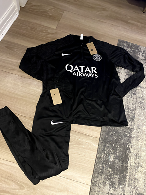 Nike PSG Tracksuit Paris Saint Germain Black/White football