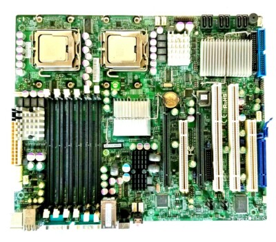 SUPER X7DAL-E REV 1.1 MOTHERBOARD + DUAL 2.5GHz INTEL XEON SLANV CPU's