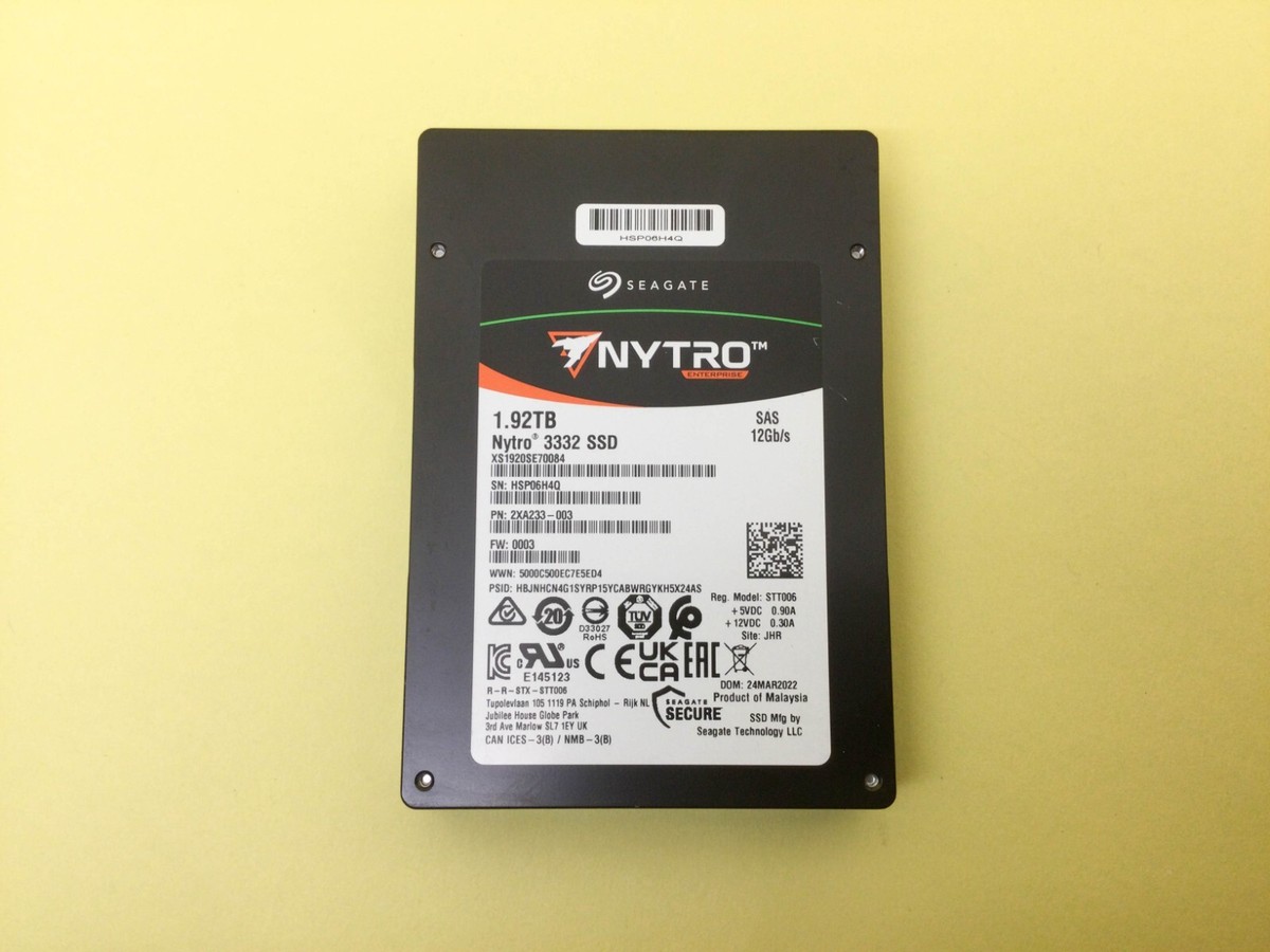 Seagate Nytro 3332 1.92TB SAS 12Gb/s 2.5IN ENT SSD XS1920SE70084