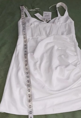 Zara Women's White Tank Mini Bodycon Mini Dress SZ M NWT - Picture 8 of 12