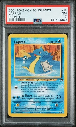 2001 POKEMON SOUTHERN ISLANDS PROMO #12 LAPRAS PSA 7
