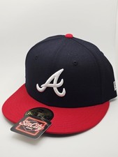 New Era Atlanta Braves Official On-Field 59fifty Fitted Hat Cap Sz 7 1/2