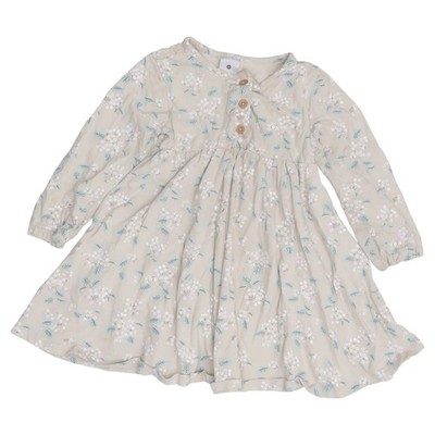 Target, Kleid, Größe: 86, Beige/Mehrfarbig, Baumwolle/Elasthan, Blumen #2JB