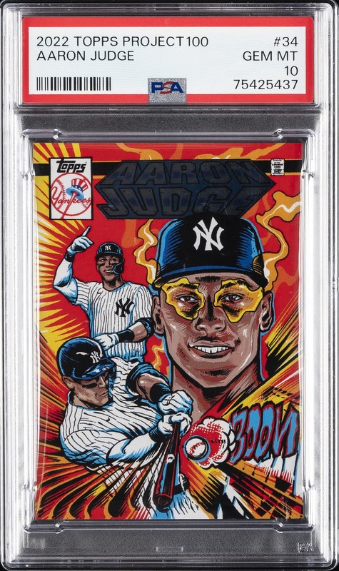 2022 TOPPS PROJECT100 #34 AARON JUDGE PSA 10