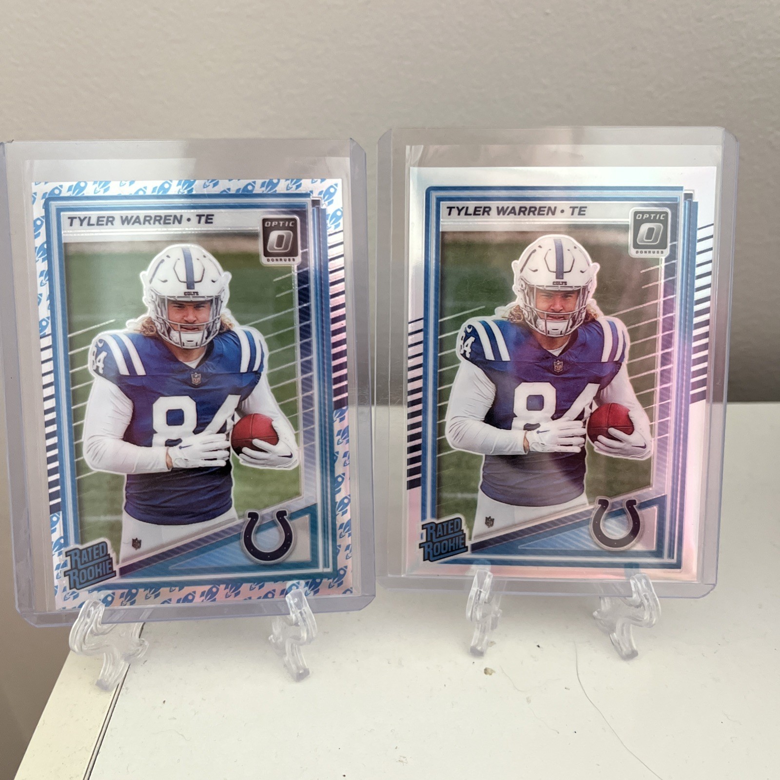 2025 Optic Tyler Warren Rookie Rocket Ship Emoji SSP Prizm No. 234 & Holo COLTS