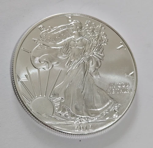 2012 WALKING LIBERTY AMERICAN EAGLE,  1 oz .999%  FINE SILVER DOLLAR COIN.