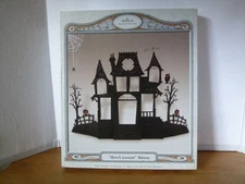 Hallmark Howl-O Ween Haunted House Ornament Display 12" Metal 2007 in box