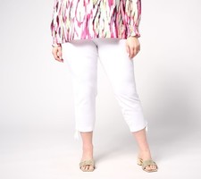 Belle by Kim Gravel Women's Pants Sz 12 Regular Ponte White A639696