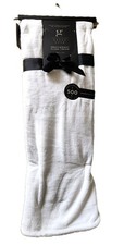 NEW GRAND LUXE SUPREME SOFTNESS HEAVYWEIGHT WHITE PLUSH THROW BLANKET -50