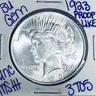 1923 BU UNCIRCULATED SILVER PEACE DOLLAR AUTHENTIC U.S. MINT FREE SHIPPING 3705