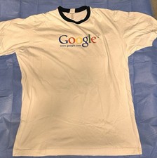 Vintage Google Tech Promo T Shirt Mens White Y2K Mens Size X-Large Canvas