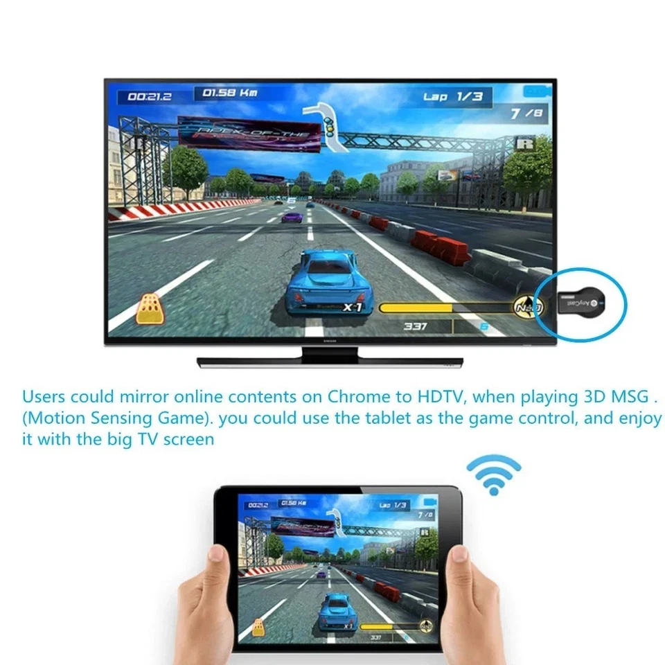 HDMI Dongle Wifi Wlan HD 1920P TV Stick Dongle Chrome Miracast Mac USB Anycast - Bild 4 von 4