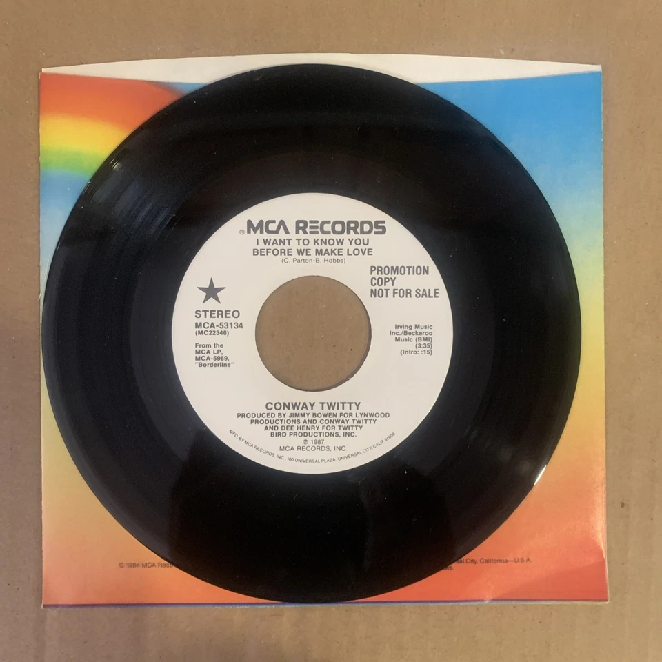 Black Friday 45 Sale - Conway Twitty, I Want To Know You Before We Make Love - Image 2 of 2