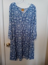 RUBY RD ladies plus size 3/4 sleeve "V" line dress size 3X