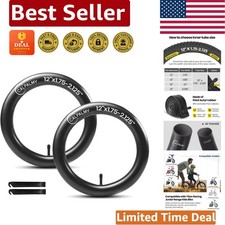 Heavy-Duty 12" Kids Bike Inner Tubes 2 Pack with Schrader Valve Compatibility