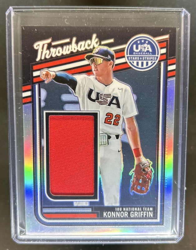 2026 Panini Stars and Stripes Prizm Konnor Griffin Throwback Jersey #TM-KG