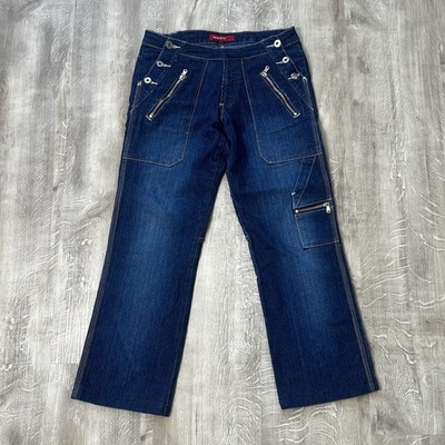 Miss Sixty Jeans Y2K Low Rise Bootcut Flare Denim Blue Vintage