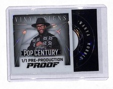 2025 Leaf Pop Century Wanya Morris Vinyl Signs 1/1 Pre Production Proof Card 