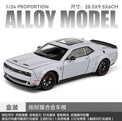 1:24 Ddg Hellcat SRT Redeye Diecast-Sound Light, Alloy Car Toy Gift High-quality
