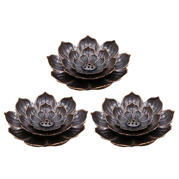 3 StüCk RäUcherstäBchenhalter Lotus - RäUchergefäß FüR RäUcherstäBchen-image