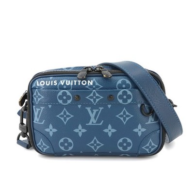 LOUIS VUITTON Monogram Nano Alpha Wearable Shoulder Wallet Blue