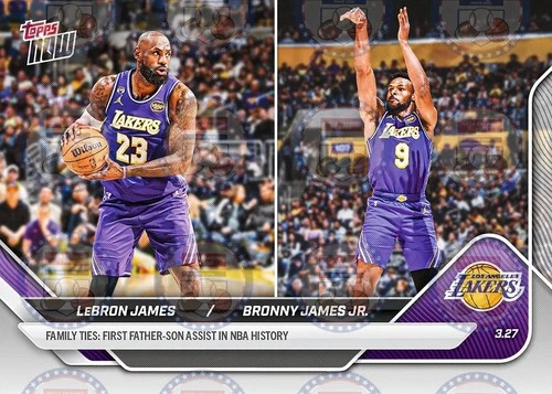 *PRE SALE* LeBron James/Bronny James Jr. - 2025-26 NBA Topps NOW® - Card 229