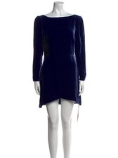 Reformation Anthropologie Velvet Dress Long Sleeve Rayon Silk Size 6 Small