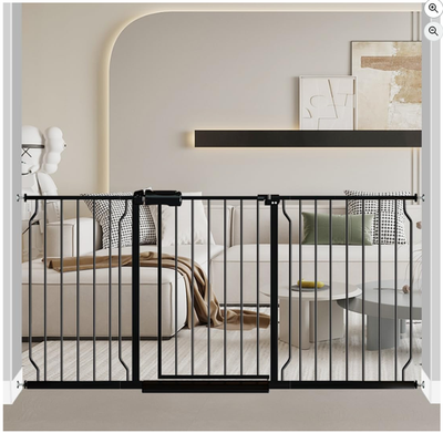#ad Fairy Baby Extra Wide Baby Gate Black 62 67 Inch Wide Walk Through Pressure $87.99