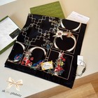 Gucci Floral Print Black Twill Mulberry Silk Women's Square Scarf 36 x 36 in — photo 2
