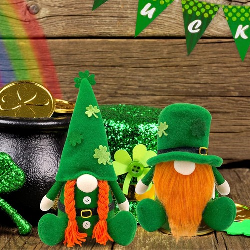 St Patricks Day Decorations Gnome Plush Home Table Gnomes-6 - Picture 5 of 7