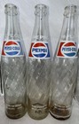 Rare Vintage Pepsi Cola Longneck Swirl Neck Logo Soda Bottle Lot of 3 - 16 Oz. — photo 1
