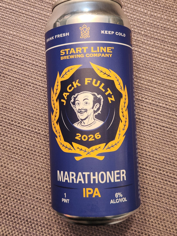 1 EMPTY 2026 Boston Marathon Champ Jack Fultz Brew IPA Beer Can 1 Pint