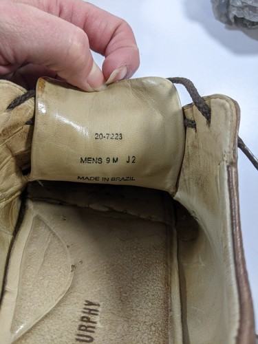 Johnston & Murphy 20-7223 Mens Brown Leather Shoes Lace Up Square Toe Size 9 - Imagen 7 de 10