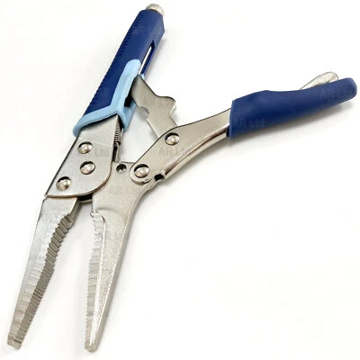Toolzone Large Long Nose Heavy Duty Locking Pliers 9" Mole Grip. Vice Grip Clamp