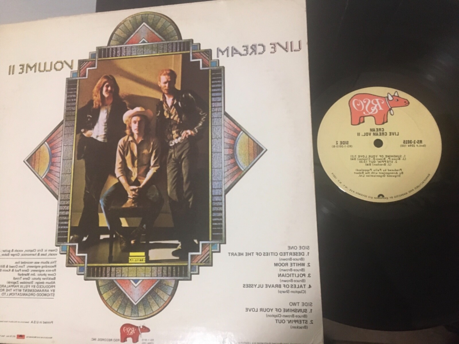 Cream “Live Cream Vol. 2” LP Record Vinyl (Original)