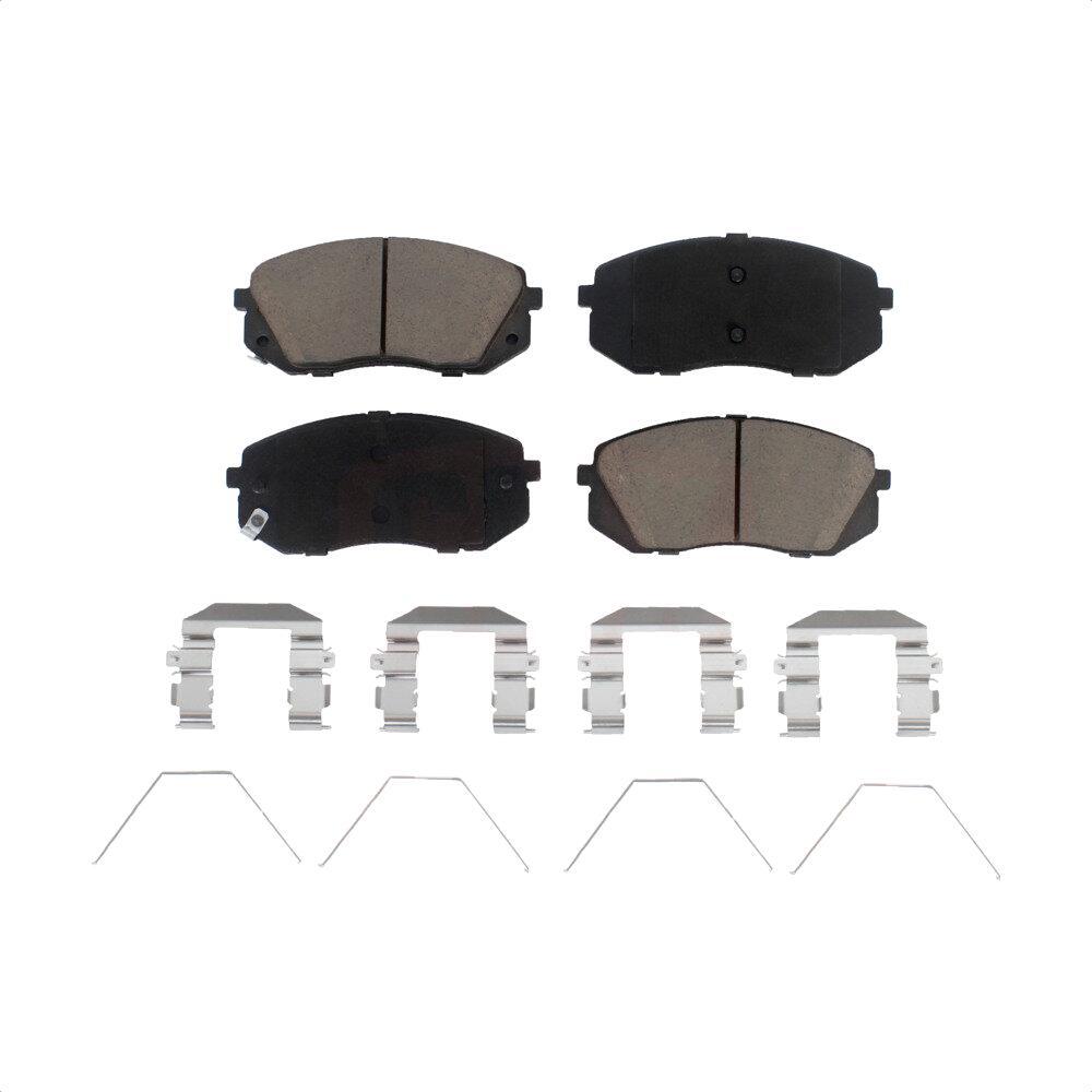 For 2019 Kia Soul EV Front Rear Hub Bearing Coated Disc Brake Rotor And